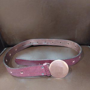 Jacob leather belt with copper buckle size M